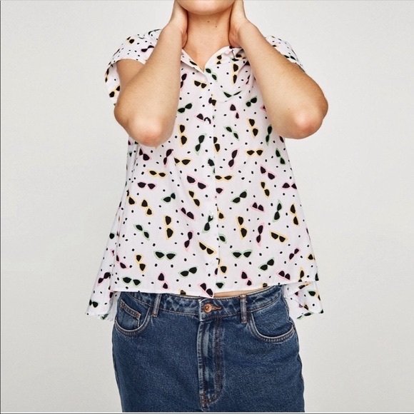 Zara | Hi-Lo Sunglasses Button-up | Medium - Picture 1 of 6